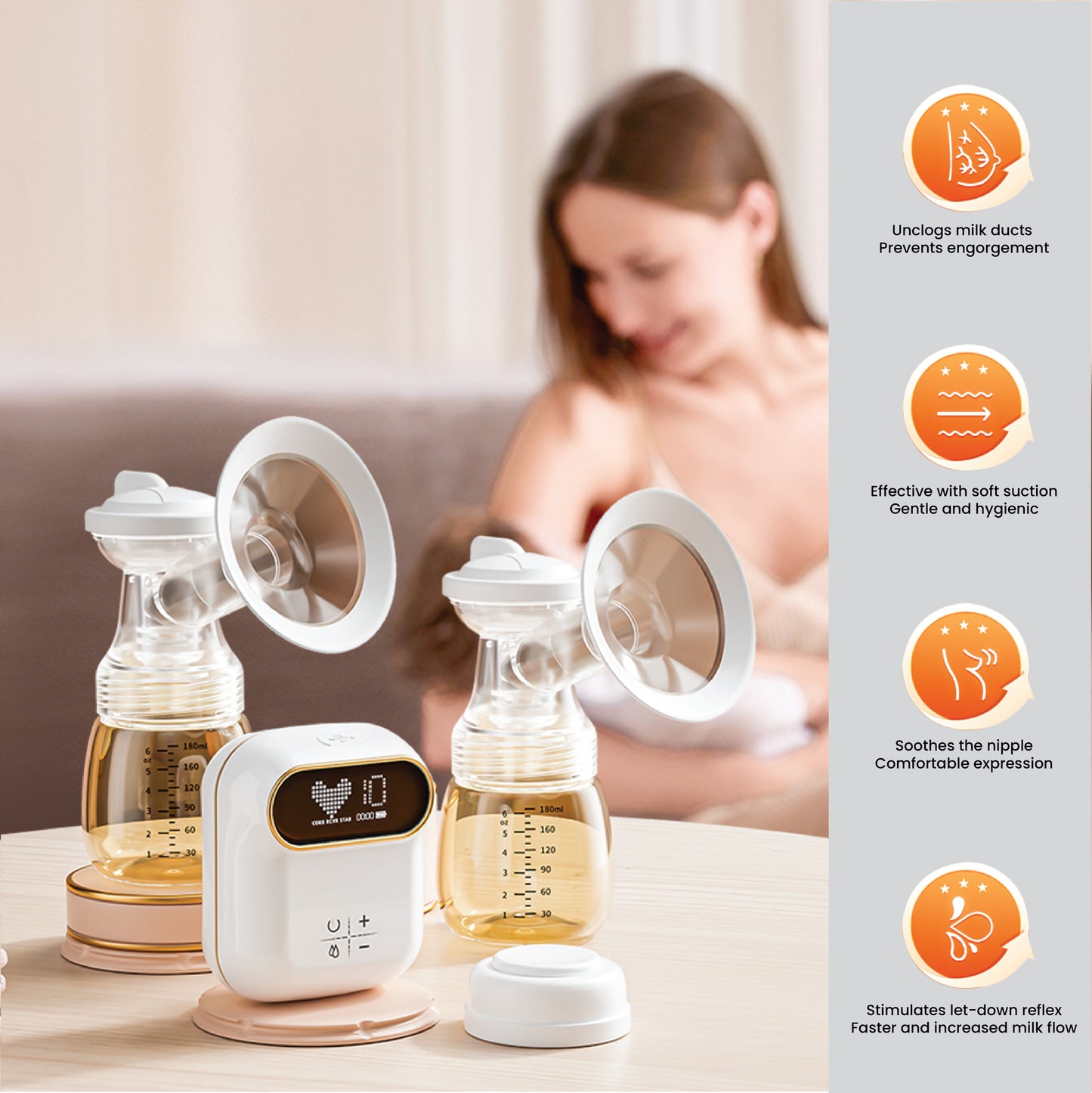 usbonbaby DuoFlow Double Tubing Breast Pump 24mm